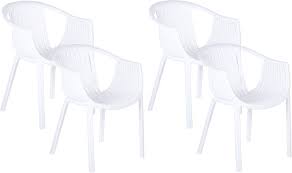 Napoli Set Of 4 Plastic Garden Chairs