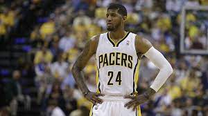 Paul george might not take the court for the indiana pacers after suffering a brutal injury to the lower part of his right leg, but the team will most second high profile jersey change for next season. Pacers Paul George Donates All Old No 24 Jerseys To His High School Sporting News