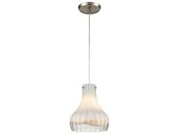 Check spelling or type a new query. Elk Home Coastal Scallop Satin Nickel 1 Light 8 Wide Glass Mini Pendant With Opal White Fade To Clear Glass Shade Ek301501