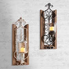 Rustic Wall Candle Holder Black