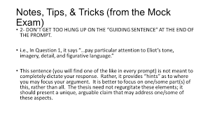 ap literature exam essay norming tips tricks ppt notes tips tricks from the mock exam 2 don