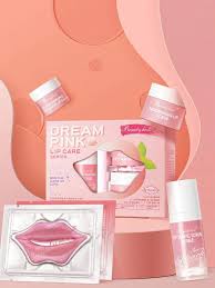 pink lip care set 5in1 natural