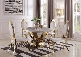 Shop the top 25 most popular 1 at the best prices! Kendall 5 Piece Dining Set In Gold Finish By Coaster 190381
