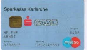 A solid foundation for managing your money; Bank Card Sparkasse Karlsruhe S Card Sparkasse Karlsruhe Germany Federal Republic Col De Ms 0056