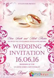 Wedding Invitation Psd Flyer Template Facebook Cover