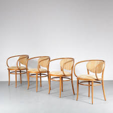 set of 4 bentwood dining chairs by