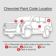 how to find your chevrolet paint code