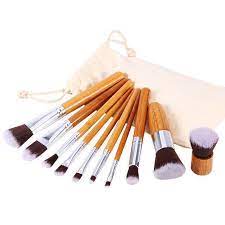 instock 10pcs maple wood makeup brush