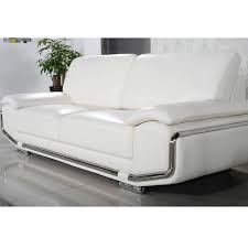 modern stainless steel white leather