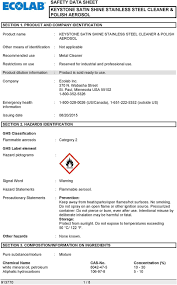 safety data sheet keystone satin shine