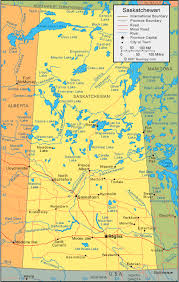 Saskatchewan Map Satellite Image Roads Lakes Rivers