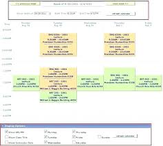 Weekly College Class Schedule Template Elsolcali Co