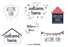 Welcome Home Vector Labels Download Free Vector Art Stock