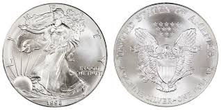 1998 American Silver Eagle Bullion Coin One Troy Ounce Coin