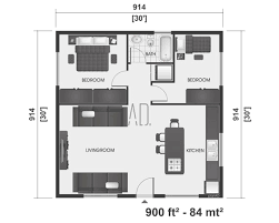 30x30 Floor Plan Modern House Plan 2