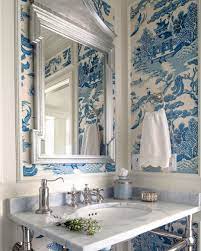 Chinoiserie wallpaper bathroom ...