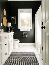 Bathroom Makeover With Black Painted
