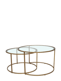 Jorge Set Of 2 Round Coffee Table Glass
