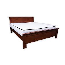 solid wooden queen size bed with