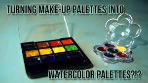 turning makeup palettes into watercolor