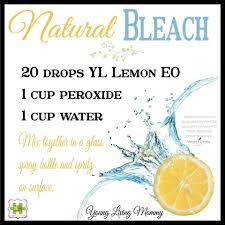 Organic Recipe for Natural Bleach 20 drops YL Lemon EO 1 c
