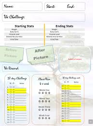 30 Day Challenge Tracking Chart Pdf Word Doc Available