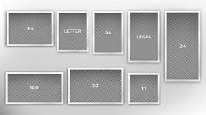 common sizes frame template isolated