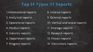 14 types of reports see exles of
