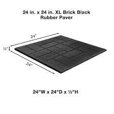 Rubber Xl Brick Black Paver Mt5001194