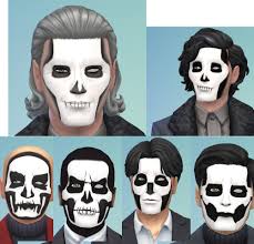 mod the sims ghost face paint