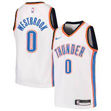 Russell westbrook iii is an american professional basketball player for the washington wizards of the national basketball association. Youth Oklahoma City Thunder Russell Westbrook Nike White Swingman Jersey