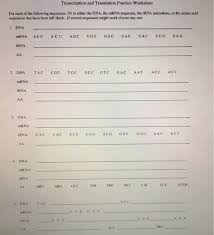Worksheets are transcription and translation practice work, cell cycle dna replication transcription translation, dna rna replication translation and transcription, dna transcription, genetic code transcription and translation dna transcription & translation practice test. Solved Transcription And Translation Practice Worksheet F Chegg Com