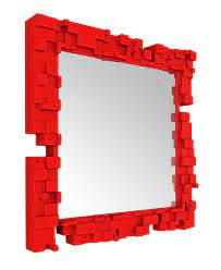 Slide Pixel Wall Mirror Red Made In