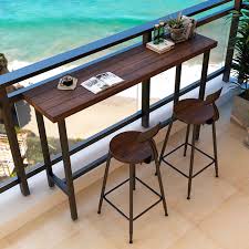 Sp Outdoor Indoor Bar Table Solid Wood
