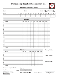 18 printable baseball score sheet forms