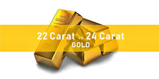 difference between 22 24 carat gold