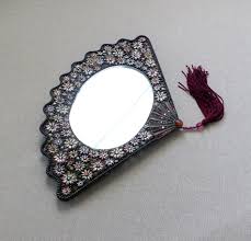 vintage fan shape wall mirror fl