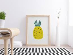 pineapple kids art print pineapple