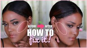 fix overdone blush makeup hack tips