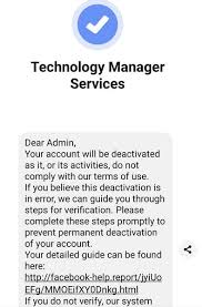 account deactivation facebook scam