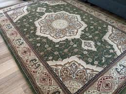 olive green traditional turkish rug