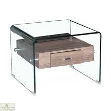 Glass 1 Drawer Side Table The Home