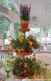 Tiered Planter From Terra Cotta Saucers