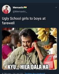 At memesmonkey.com find thousands of memes categorized into thousands of categories. Ugly School Girls To Boys At Farewell Meme Hindi Memes