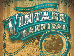 Vintage Carnival Circus Event Flyer Template By Stronghold