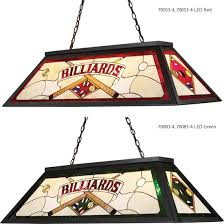 Traditional Pool Table Island Lights