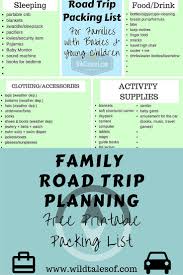 Road Trip Packing List For Families With Babies And Young