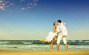 couple love romance kiss the beach hot