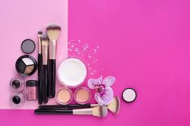 makeup brush and decorative cosmetics