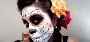 los muertos candy skull makeup look